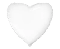 JUMBO FX Foil Balloon – Heart (white), unpackaged