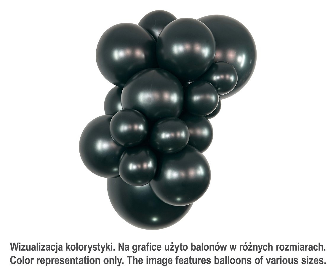 Sempertex Balloons 12", Metallic Black, 50 pcs.