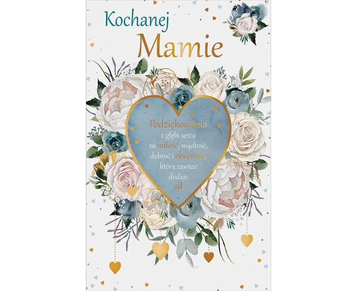 Greeting card for my dear mother, bouquet of flowers