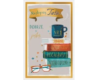 Father's Day card, mug and books