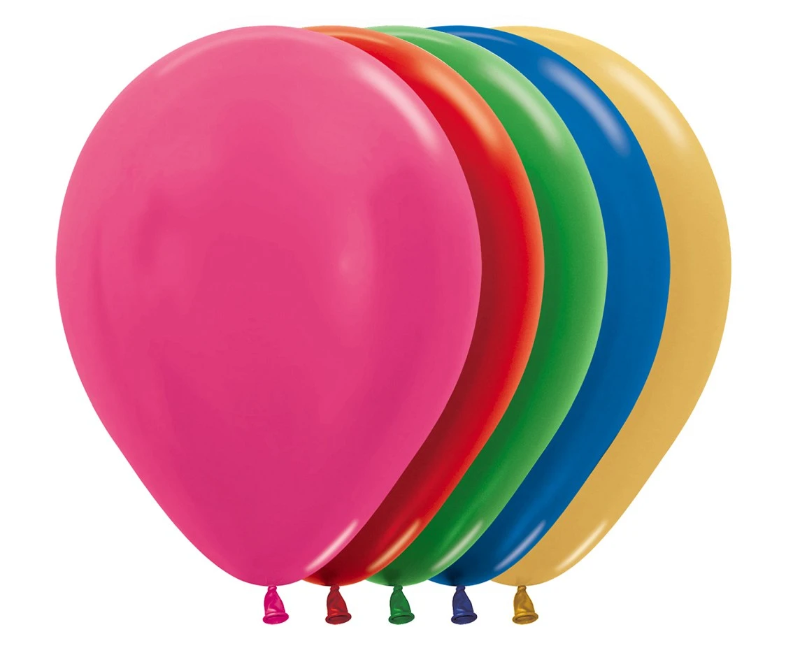 Sempertex Balloons 12", Metallic Mix, 50 pcs