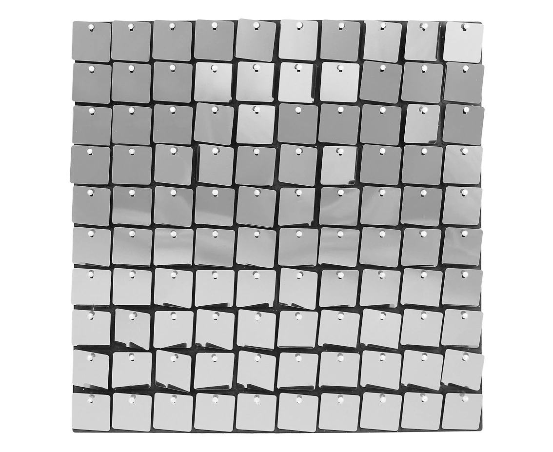Decorative graphite panel, black background, 30x30 cm / 100 squares