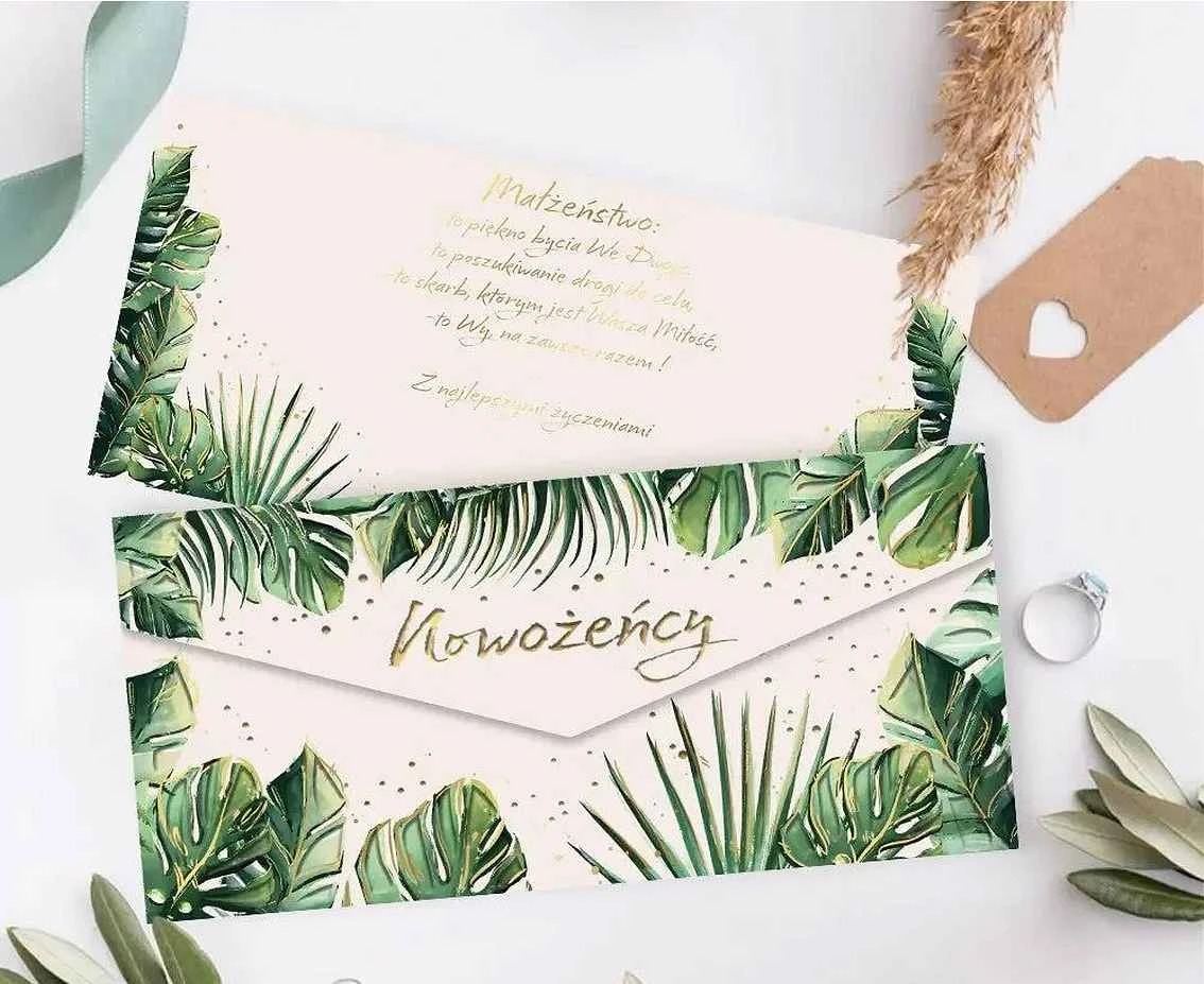 Monstera Wedding Envelope