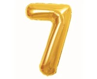 Foil Balloon B&C Number 7, Royal gold, 85 cm
