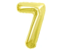 Foil Balloon B&C Number 7, Light gold, 85 cm