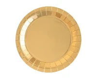 Paper Plates , Gold, 18 cm, 8 pcs