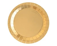Paper Plates , Gold, 23 cm, 8 pcs