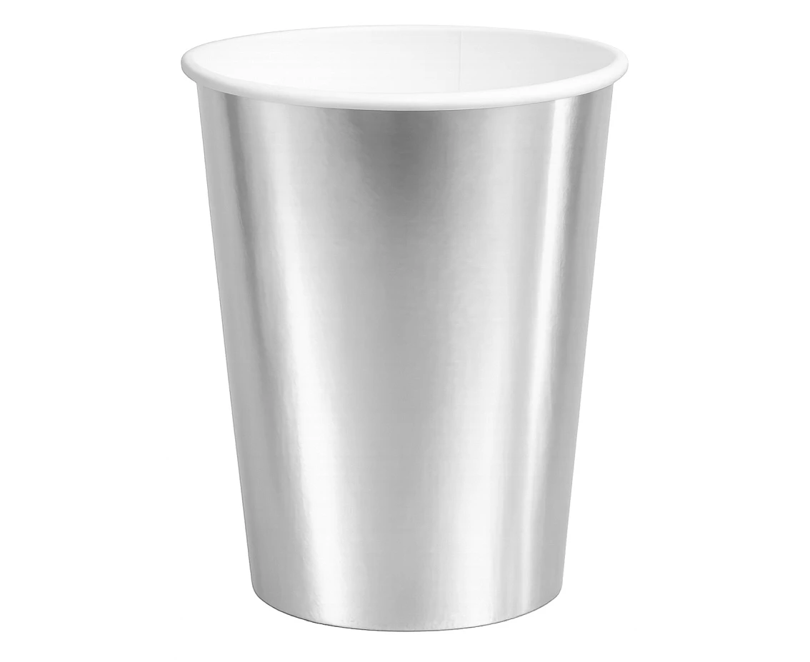 Paper Cups , Silver, 250 ml, 6 pcs