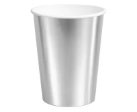Paper Cups , Silver, 250 ml, 6 pcs