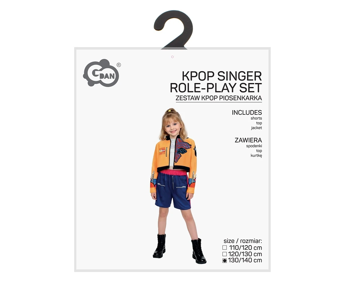 Role play-set for kids KPOP Singer Rumi (shorts, top, jacket) size 130/140 cm