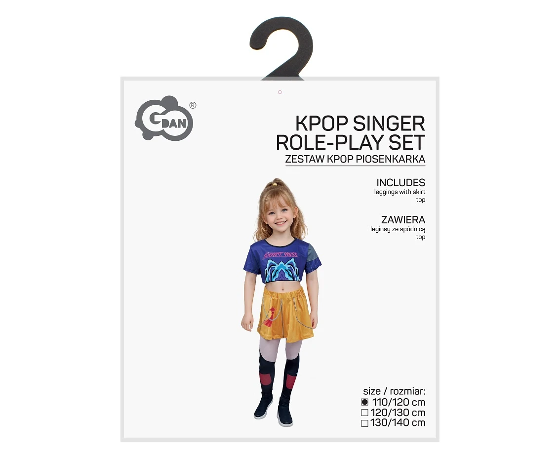 Role play-set for kids KPOP Singer Mira (leggings with skirt, top) size 110/120 cm