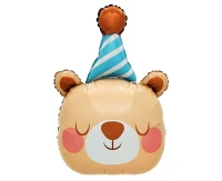 Foil_GD balloon Birthday Teddy bear, 54x38cm