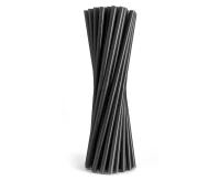 Rurki (słomki) wielokrotnego użytku, czarne 7x240mm/ 500 szt.