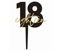 18th Birthday Cake Topper “eighteen”