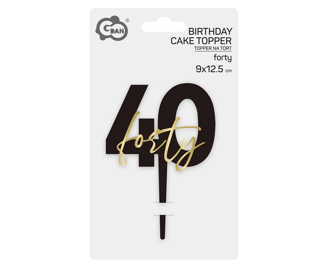 40th Birthday Cake Topper “forty”