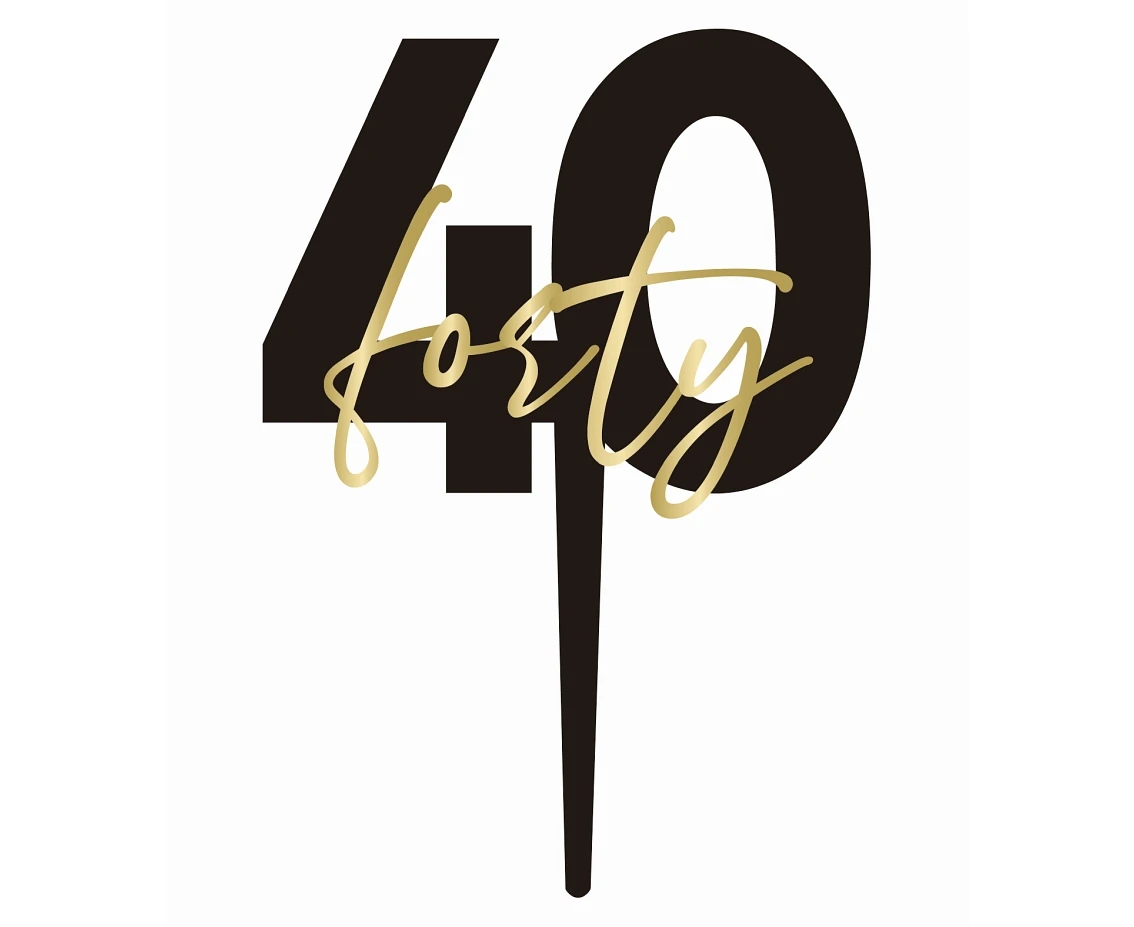 40th Birthday Cake Topper “forty”