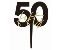 50th Birthday Cake Topper “fifty”