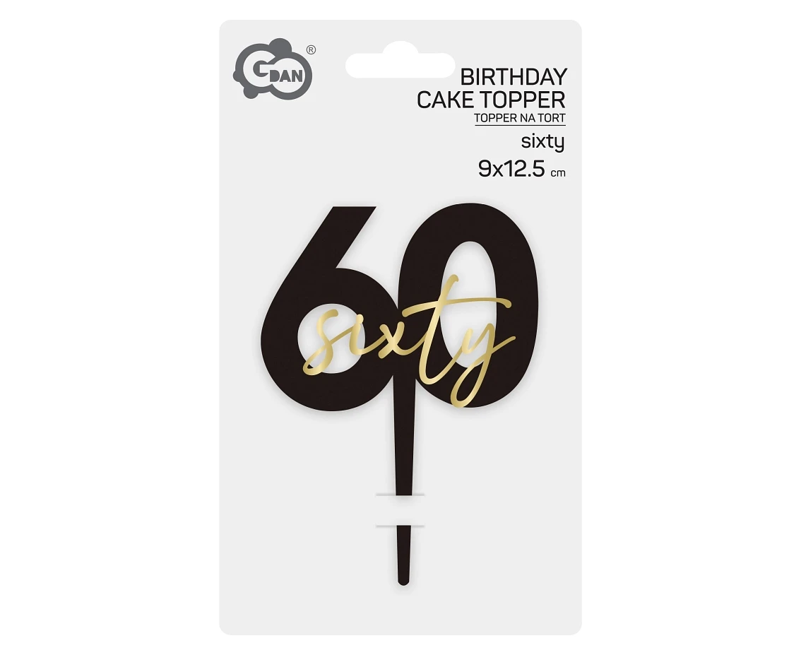 60th Birthday Cake Topper “sixty”
