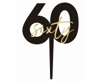 60th Birthday Cake Topper “sixty”