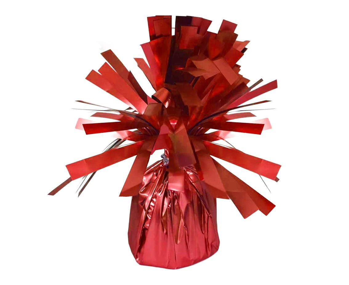 Foil weight for helium balloons, Satin Red, 170g, 1pc