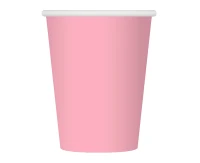 Light pink paper cups, 250ml/6 pcs.