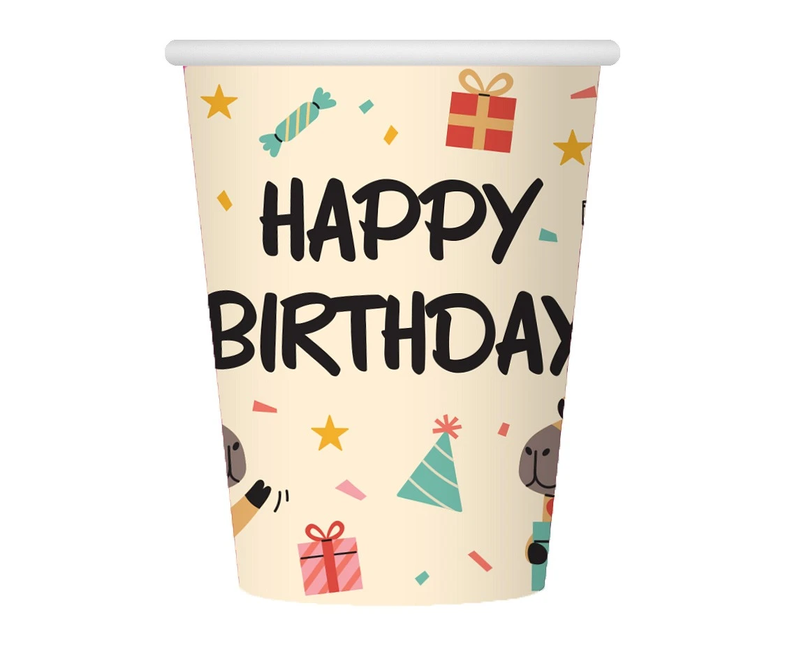 Capybara paper cups, 6 pcs.