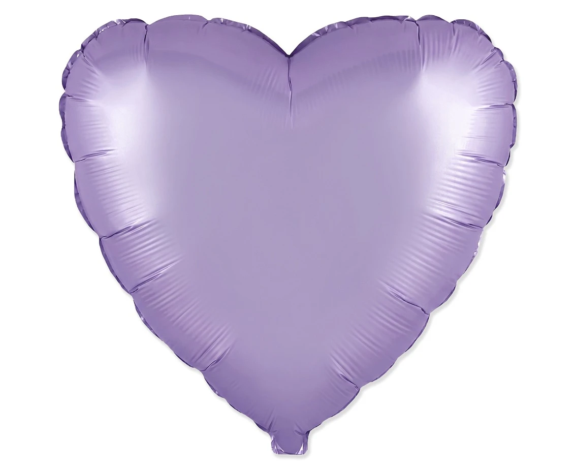 18" FX Foil Balloon - Heart (Satin Pastel Lilac), packed