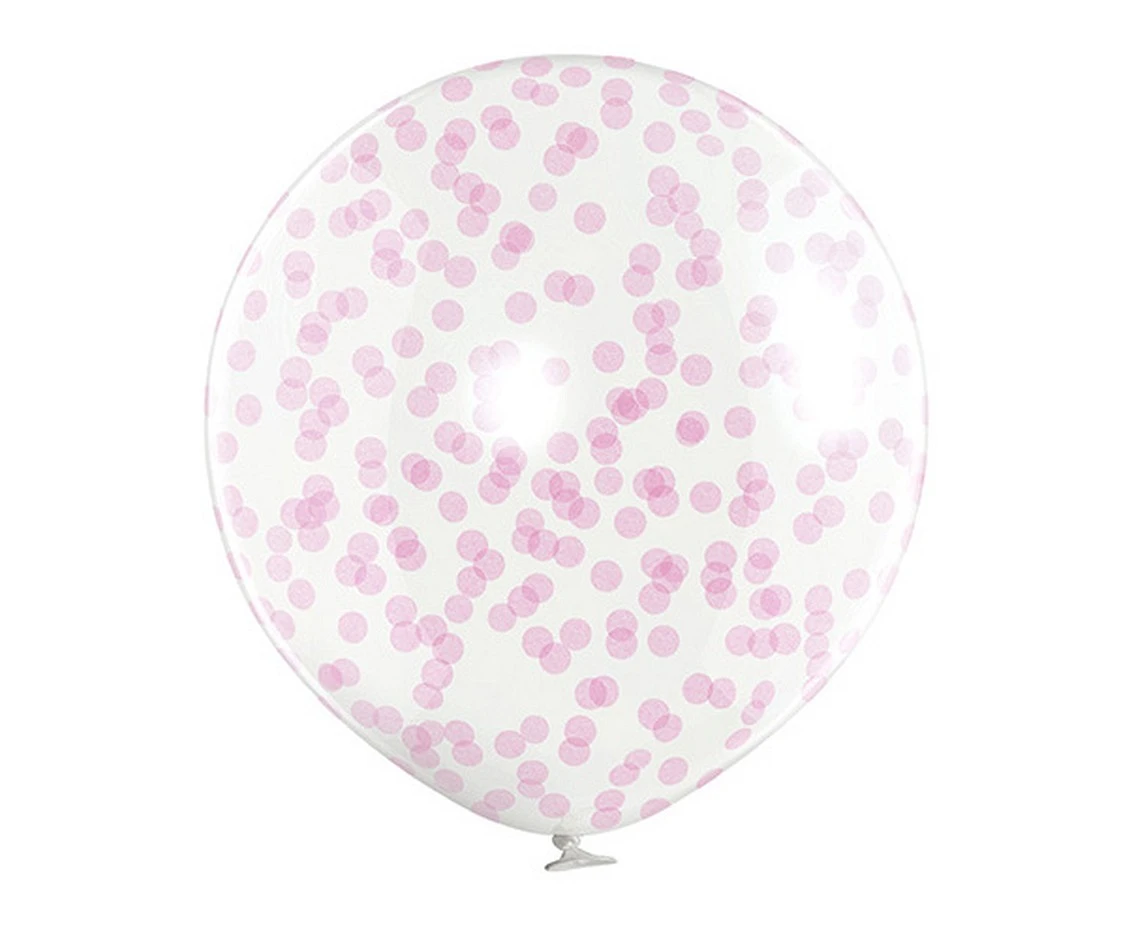 Belbal Balloons 24", B250, pink confetti, 1pc.
