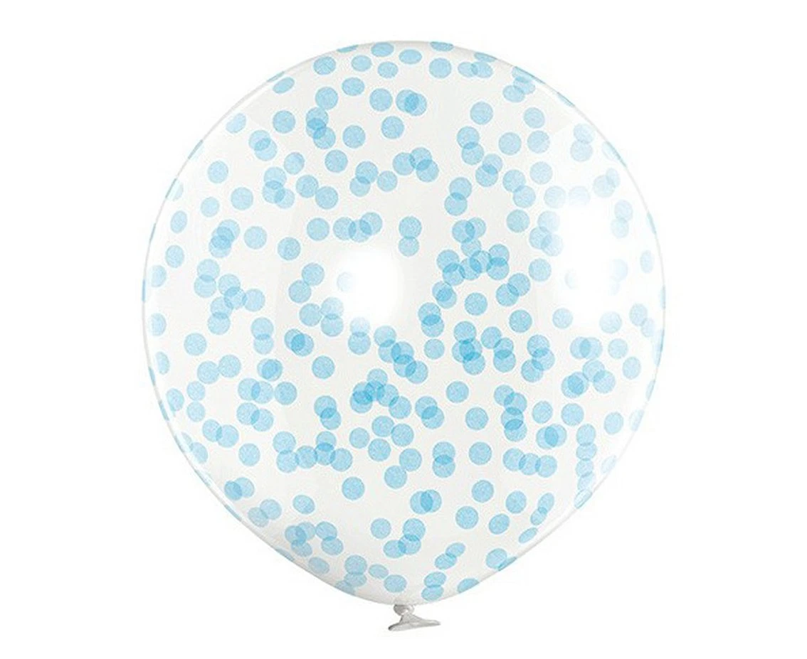 Belbal Balloons 24", B250, blue confetti, 1pc.