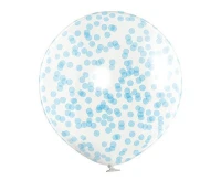 Belbal Balloons 24", B250, blue confetti, 1pc.