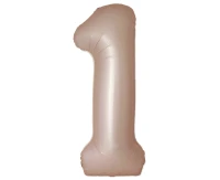 Foil balloon 30" FX - Number 1 Matte Starlight Gold, unpacked