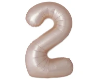 Foil balloon 30" FX - Number 2 Matte Starlight Gold, unpacked