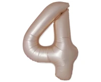 Foil balloon 30" FX - Number 4 Matte Starlight Gold, unpacked