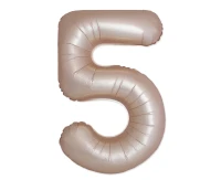 Foil balloon 30" FX - Number 5 Matte Starlight Gold, unpacked