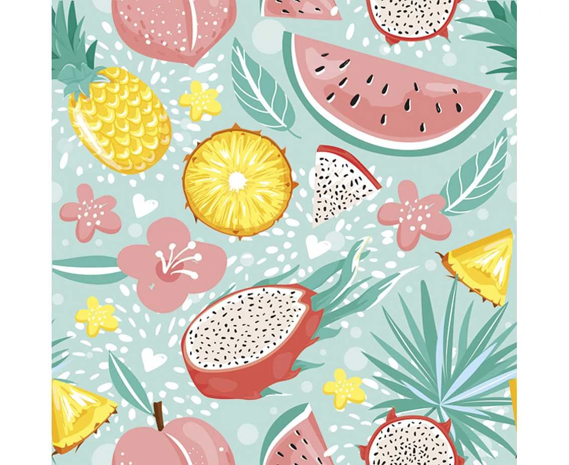 Exotic Fruits paper napkins, 33x33 cm, 20 pcs.