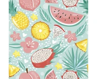 Exotic Fruits paper napkins, 33x33 cm, 20 pcs.