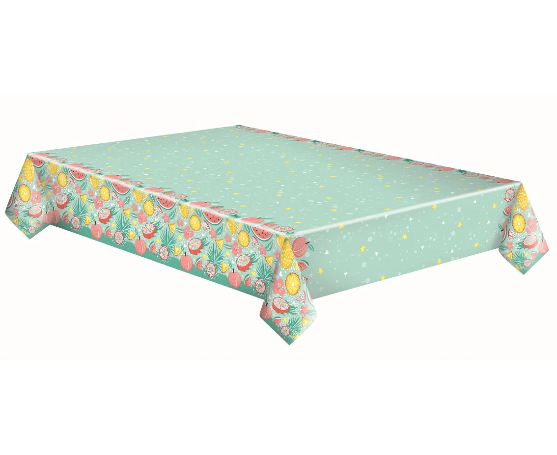 Exotic Fruits paper tablecloth, 120x180 cm