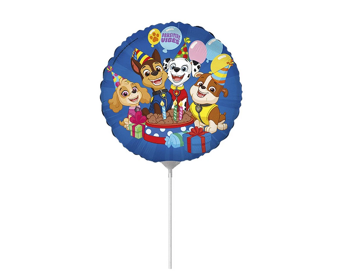Foil balloon 9" FX - Paw Patrol mini (round), unpacked