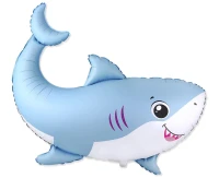 Foil balloon 24" FX - Little shark, unpacked