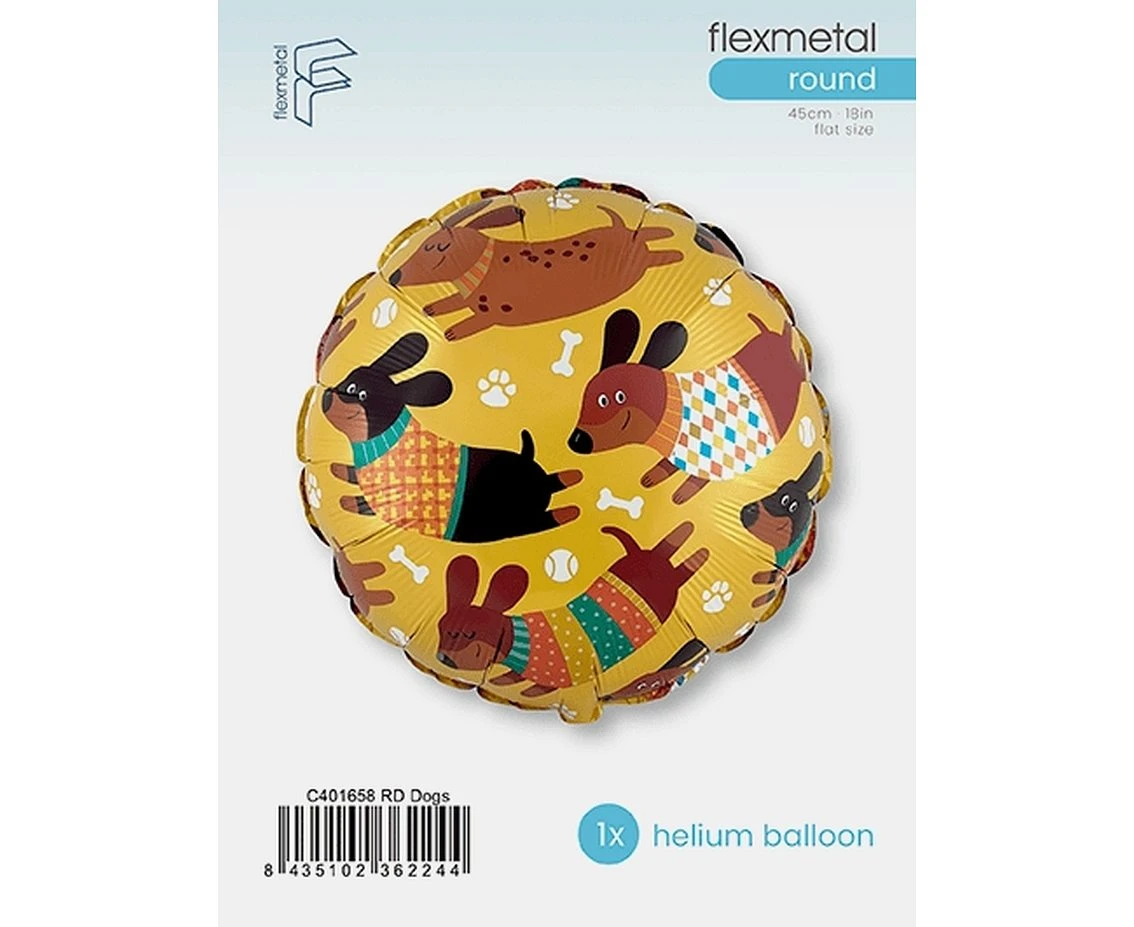 Foil balloon 18" FX - Dogs (round), packed
