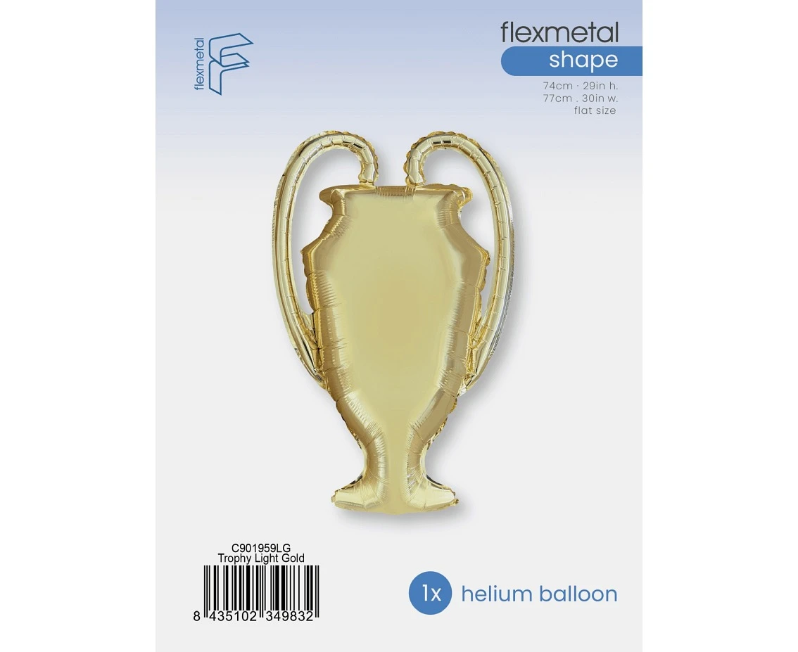 Foil balloon 24" FX - Trophy (light gold), packed