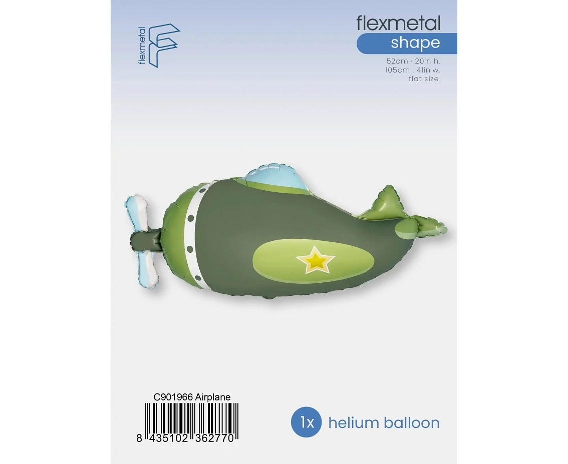 Foil balloon 24" FX - Airplane, packed