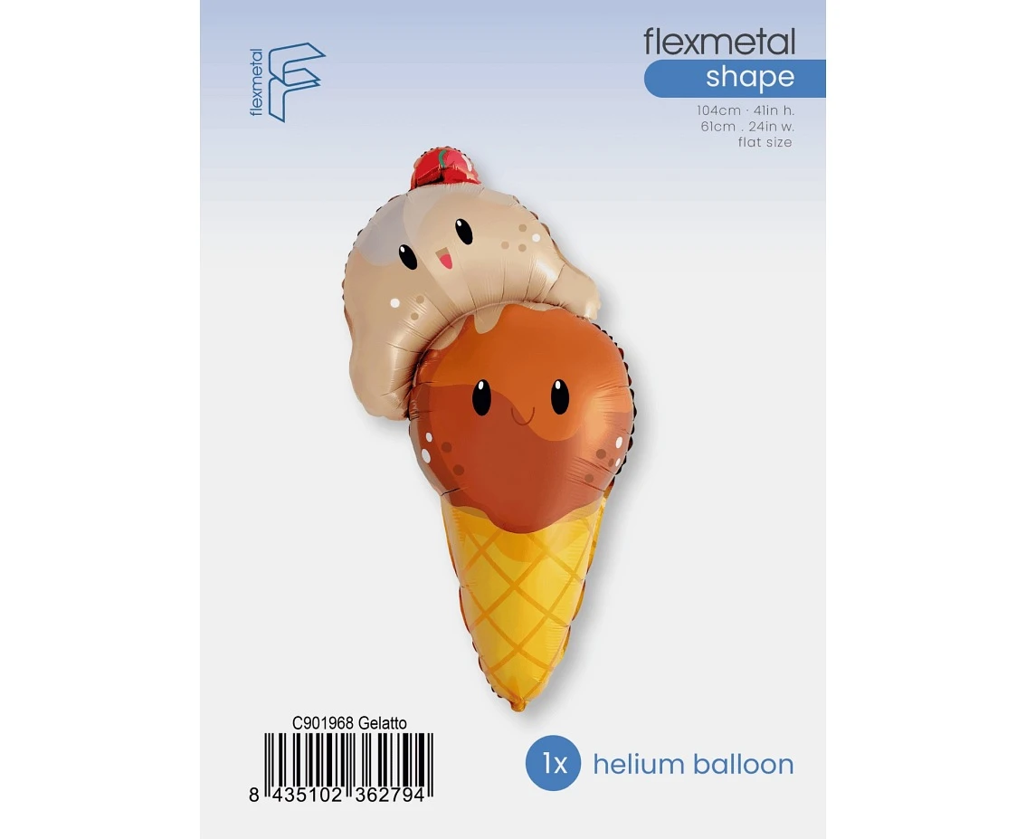 Foil balloon 24" FX - Ice cream, packed