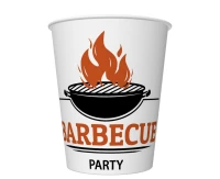 Barbecue Party paper cups, 250 ml, 8 pcs.