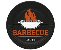 Barbecue Party paper plates, 18 cm, 8 pcs.