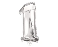 Foil balloon Number 1, silver, 85 cm