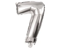 Foil balloon Number 7, silver, 85 cm