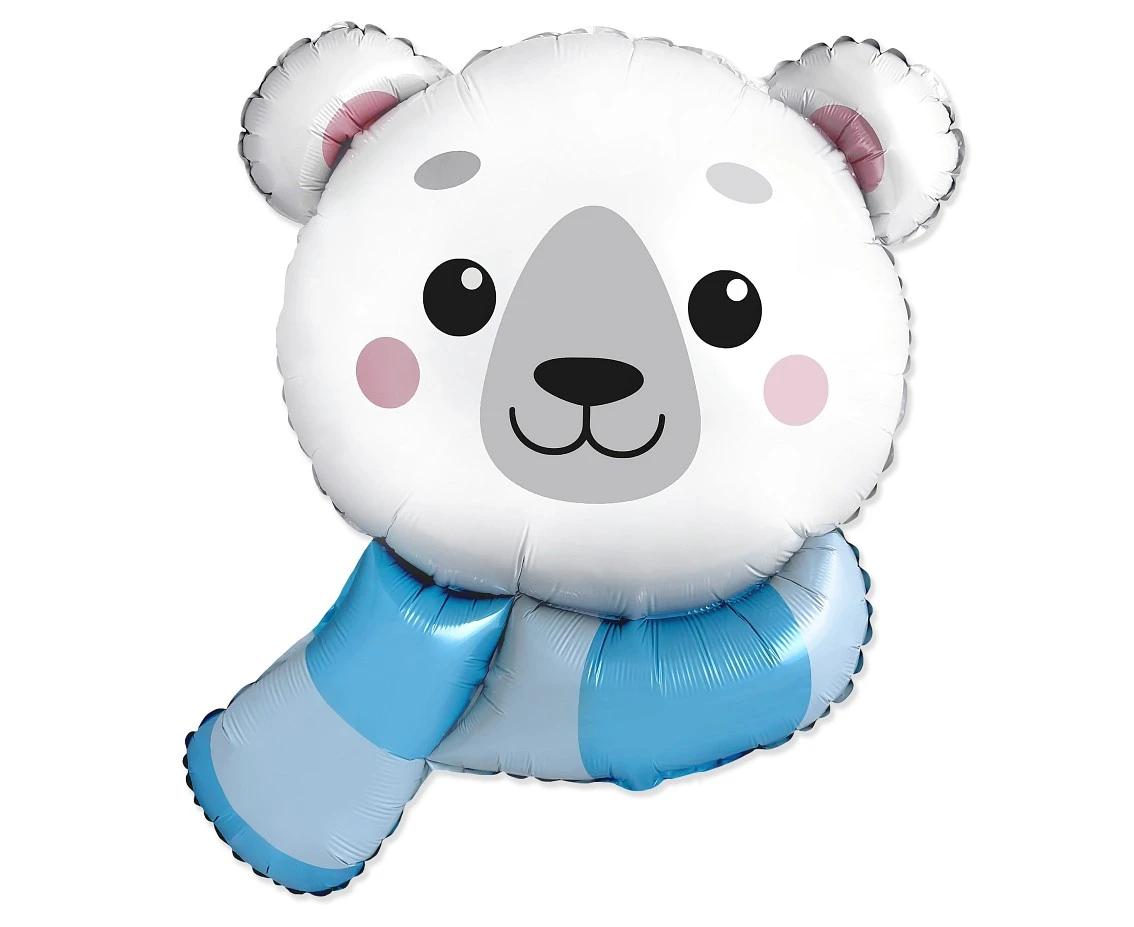 Foil balloon 31" FX - Polar Bear, unpacked