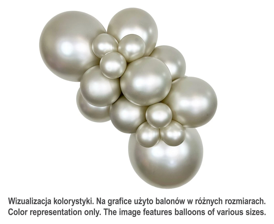 Sempertex Balloons 18", (silk cream pearl) Silk Cream Pearl, 15 pcs.