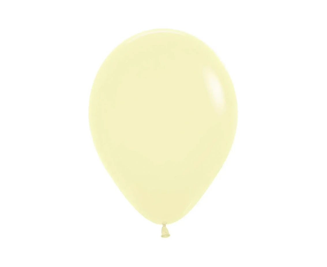 Sempertex Balloons 5", (pastel matte yellow) Pastel Matte Yellow, 50 pcs.